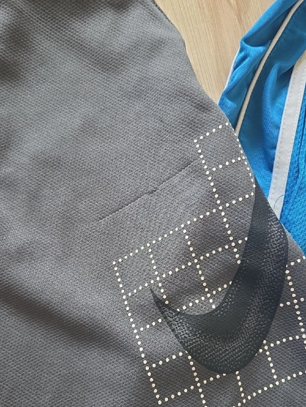 adidas, Nike, Puma Black, Grey, Blue Athletic Shorts with White Logo